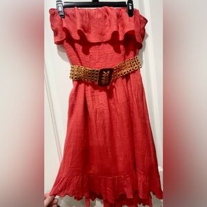 Hawaii Anyone? Super Cute Strapless Dress - Perfect for a Night Out or the Beach